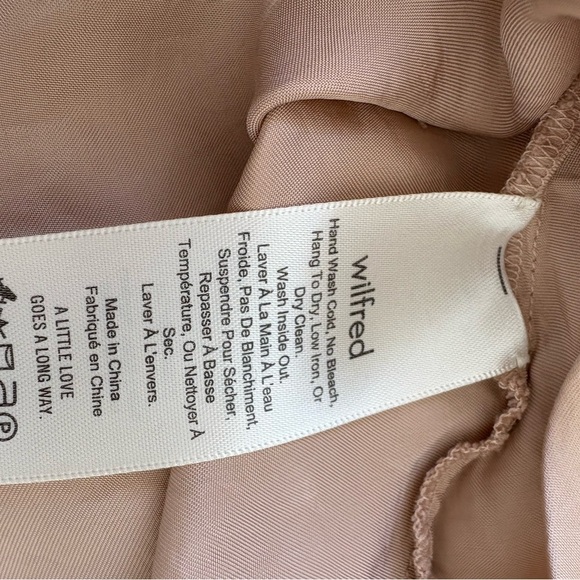 Aritzia Wilfred Ruffle Camisole Satin Tank Top Soft Blush Pink Size Small Medium - Picture 8 of 13
